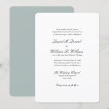 Aquamarine Eltern der Braut Einladung zur Hochzeit