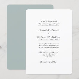 Aquamarine Eltern der Braut Einladung zur Hochzeit