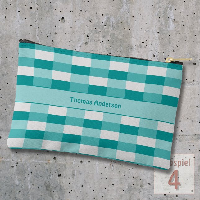 Aquamarine Farbblöcke mit hellgrau Zubehörtasche (Von Creator hochgeladen)