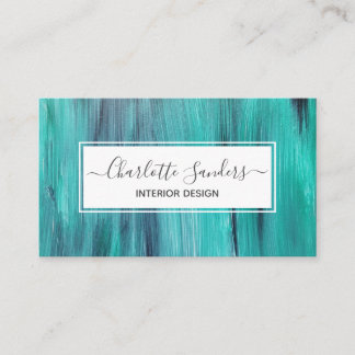 Aquamarine Farbe und weiße Visitenkarte