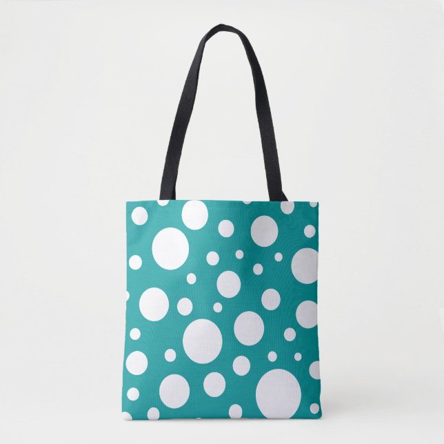 Aquamarine Flecken Tote Tasche (Vorderseite)