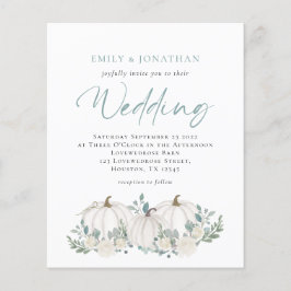 Aquamarine Foliage-Hochzeitseinladung von Haushalt