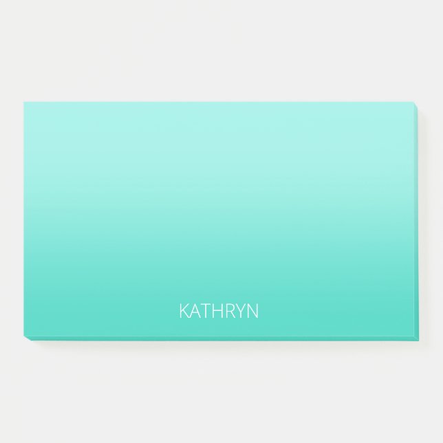 aquamarine, frisch abgestufte Niveaus Post-it Klebezettel (Vorderseite)