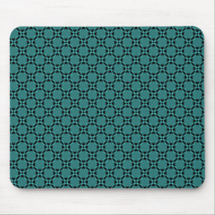 Aquamarine Funky Circles Mousepad