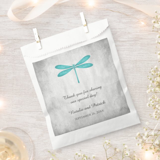 Aquamarine Gastgeschenk Hochzeiten Geschenktütchen (Ausgeschnitten)