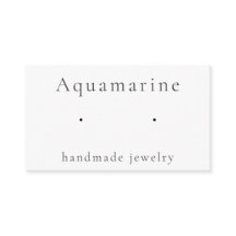 Aquamarine Gemstone Earring Juwelier Display Card