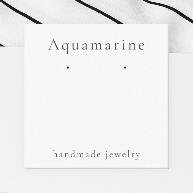Aquamarine Gemstone Earring Juwelier Display Card Begleitkarte (Von Creator hochgeladen)