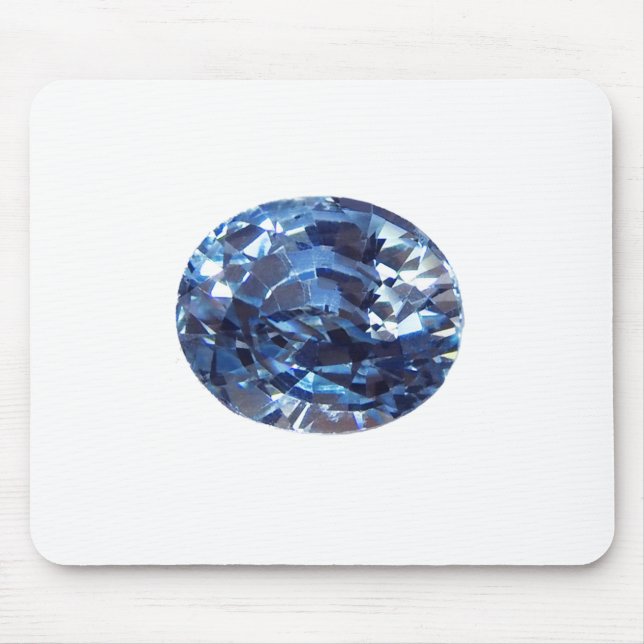 Aquamarine Gemstone Sky Blue Mousepad (Vorne)