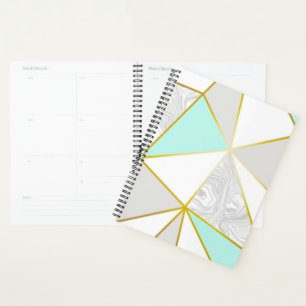 Aquamarine geometrische Formen Planer