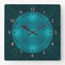 Aquamarine geometrische Musteruhr