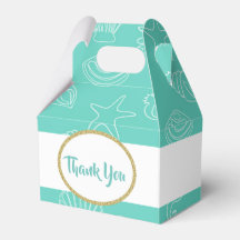 Aquamarine Geschenkboxen der Muschel des tropische
