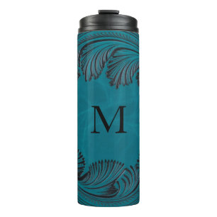 Aquamarine geschliffene Imitate Leder Western Blum Thermosbecher