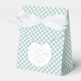 Aquamarine Gingham niedliche geschlechtsneutrale B Geschenkschachtel