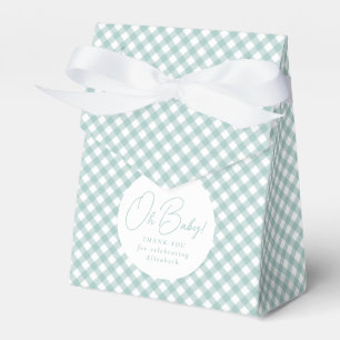 Aquamarine Gingham niedliche geschlechtsneutrale B Geschenkschachtel