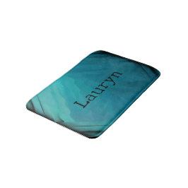 Aquamarine Glasstruktur Badematte