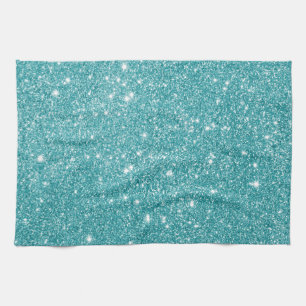 Aquamarine Glitzer-Glitzern Küchentuch