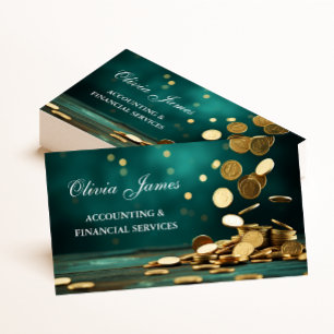 Aquamarine Gold Coins Finanz- und Buchhaltungsdien Visitenkarte
