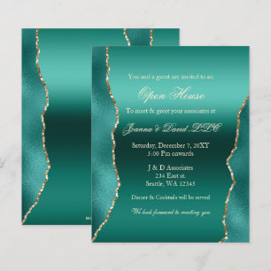 Aquamarine Gold Corporate Party Einladung