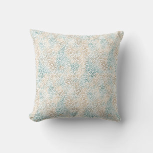 Aquamarine Gold Leopard Print Kissen