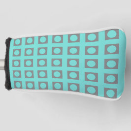 Aquamarine Graue Green Square Circle Golf Head Cov Headcover