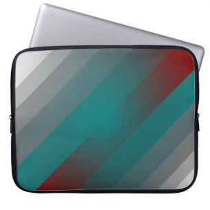 aquamarine graue Streifen Laptopschutzhülle