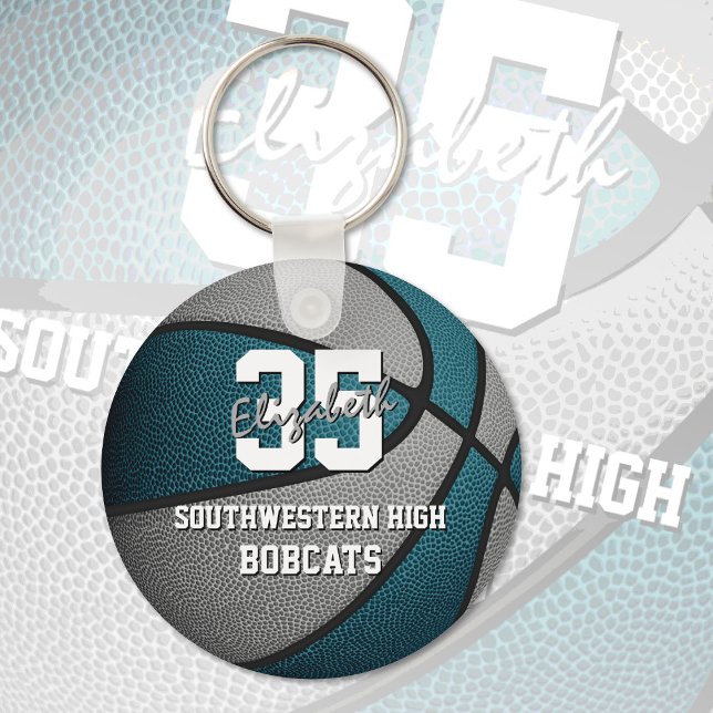 aquamarine Graukindersportgeschenke Basketballmann Schlüsselanhänger (Von Creator hochgeladen)