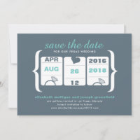 Aquamarine Gray Slot Maschine Hochzeit speichern d