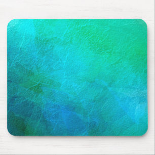 Aquamarine Green Blue Ice Abstrakte Kunst, Dichtun Mousepad