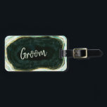 Aquamarine Green & Gold Agate Marmorbahnreise Gepäckanhänger<br><div class="desc">Aquamarines Green & Gold Agate Marble Geode mit glänzenden Goldfolienakzenten und modernem,  gebürstetem Schriftart. Aquamarines Grün,  smaragdgrünes und weißes Stein-Look,  ist luxuriös und modern für Ihre Hochzeit - Personalisierte Groom Honeymoon Gepäckmarken! ~ Karo mein Shop zu sehen,  die gesamte Hochzeitssuite für dieses Design!</div>