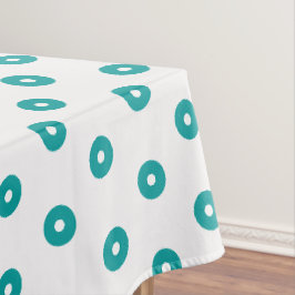 Aquamarine Green Polka Dots Tischdecke