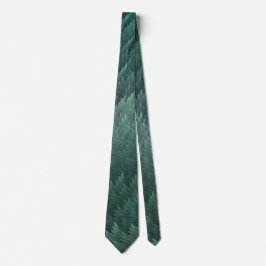 Aquamarine Green Tartan Feather Pattern Krawatte
