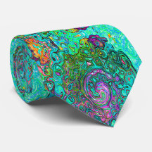 Aquamarine Groovy Abstrakt Retro Liquid Swirl