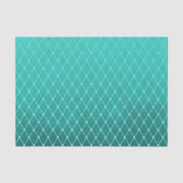 Aquamarine grüne Fleck-Farbe mit Diamant-Muster Seidenpapier