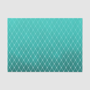 Aquamarine grüne Fleck-Farbe mit Diamant-Muster Seidenpapier