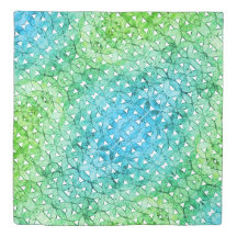 Aquamarine grünes Mosaik | Blume des Lebens