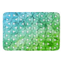 Aquamarine grünes Mosaik | Blume des Lebens