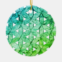 Aquamarine grünes Mosaik | Blume des Lebens