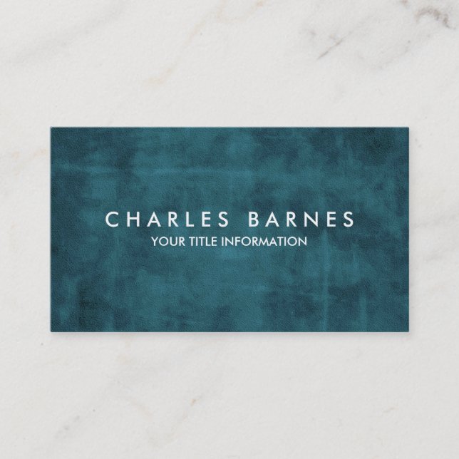 Aquamarine Grunge Business Card Visitenkarte (Vorderseite)
