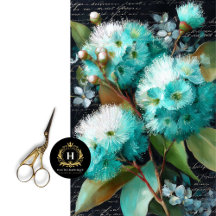 Aquamarine Gumnut-Decoupage