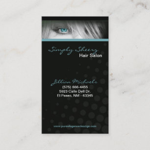 Aquamarine Haar-Salon-Schönheits-Geschäft Boutiq Visitenkarte