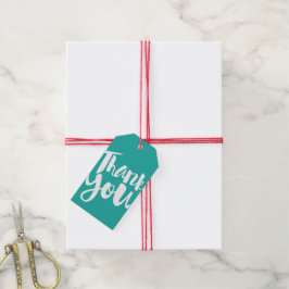 Aquamarine Handschrift Kalligrafie Danke, Geschenk Geschenkanhänger