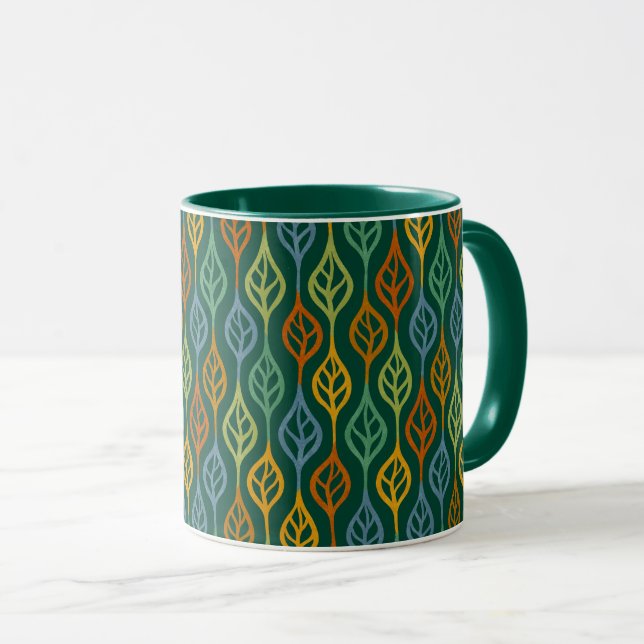 Aquamarine Herbstlaube mit blauer Orange Tasse (VorderseiteRechts)