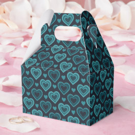 Aquamarine Herzen Geschenkschachtel