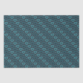 Aquamarine Herzen Seidenpapier