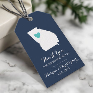 Aquamarine Hochzeit der Marine Danke an Georgia Geschenkanhänger
