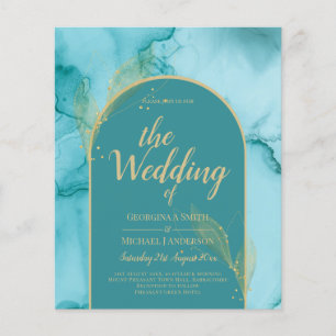 Aquamarine Hochzeit des Ocean Turquoise Flyer