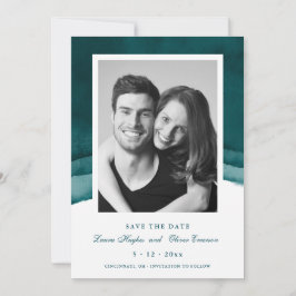 Aquamarine Hochzeit im Tiefsee retten das Datum Einladung