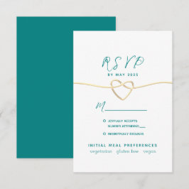 Aquamarine Hochzeit RSVP Karte
