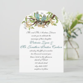 Aquamarine Hochzeit von Aqua Blue und Yellow Bird Einladung