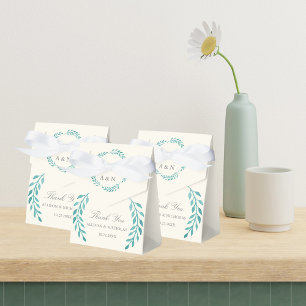 Aquamarine Hochzeit von Elfenbein Geschenkschachtel